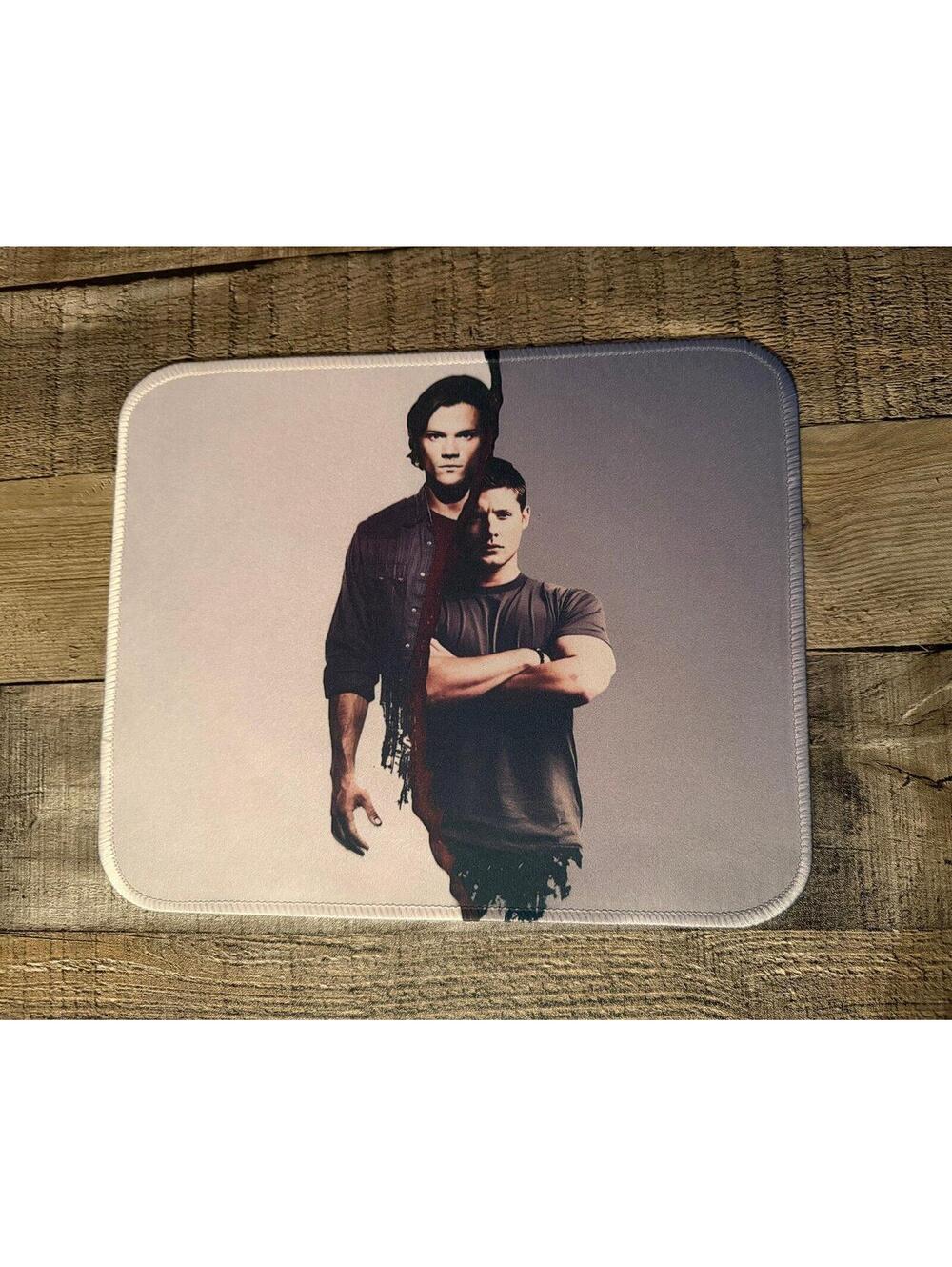Supernatural Mouse Pad featuring Sam and Dean Winchester.